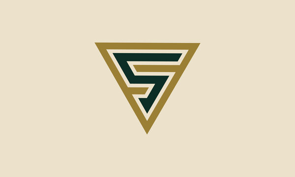 Letter S triangle monogram vector logo design