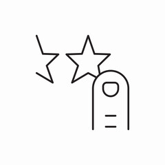 Rating finger review favorite star icon vector sign