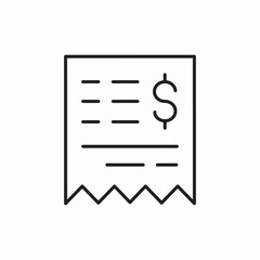 Invoice bill receipt document icon vector sign