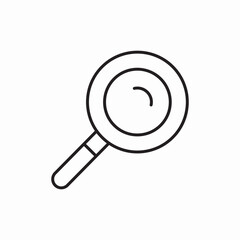 Search magnifying glass find icon vector sign