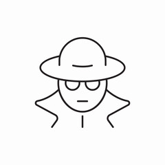 Incognito hacker security privacy icon vector sign