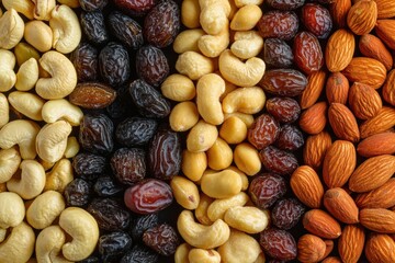 Ramadan visual with dates and dry fruits on luxury background