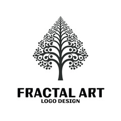 Obraz premium Fractal Art Vector Logo Design