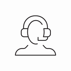 Customer service support headset icon vector sign