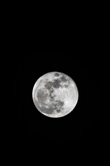 Full moon with a black sky