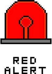 red alert, alert, red, alarm, bad, caution sign, red alert sign, icon, illustration, symbol, pixel, design