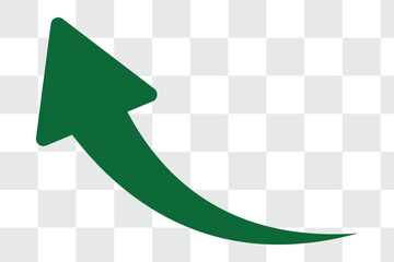 wavy curved Long arrow icon. long line arrow vector. flat style Arrow symbol. arrow on a transparent background. vector illustration. Green long arrow, curve green arrow icon vector for your apps, web