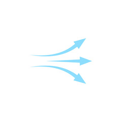 Cold air flow. Vector of ventilation showing airflow, cooling, and conditioning with fans and air conditioners