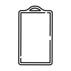 Chopping Board outline illustration. Chopping Board black line illustration