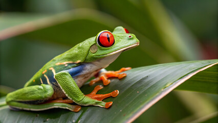 Fototapeta premium red eyed tree frog