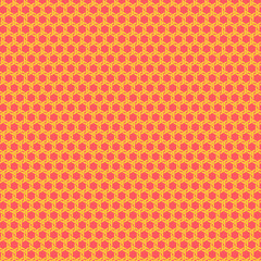 Vibrant yellow and pink honeycomb pattern, seamless geometric design for backgrounds, textiles, and graphics