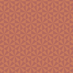 Fototapeta premium Geometric pattern texture in warm terracotta tones, repeating triangular shapes for backgrounds, wallpapers, textile design, cards, and art projects.