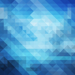 Obraz premium Abstract polygonal design in cool blue tones with a gradient effect.