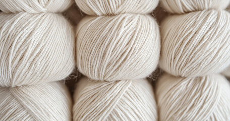 A detailed beige and white yarn texture with subtle threads and patterns, offering elegance for design projects. Soft lighting and a neutral background highlight fine details, adding depth and realism