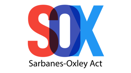 Sarbanes-Oxley Act and SOX compliance policy on table
