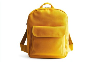 Mustard yellow backpack with small front pocket