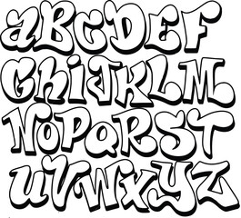 Colorful Graffiti Font with Spray Paint Effect