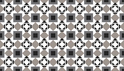 Seamless design with square and triangular elements that create the illusion of depth, perfect for decoration or wallpaper