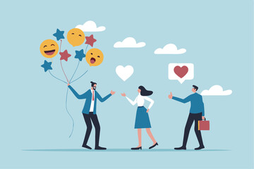 Encouragement or support employee to success, cheering, praise to raise motivation, winning pride inspiration, boost employee ambition concept, businessman giving thumb up to encourage employees.