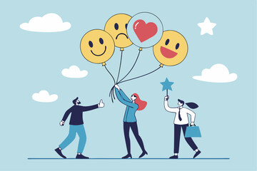 Encouragement or support employee to success, cheering, praise to raise motivation, winning pride inspiration, boost employee ambition concept, businessman giving thumb up to encourage employees.