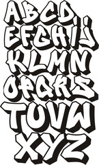 Urban Graffiti Typography Vector Illustration