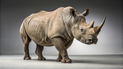 Obraz premium Rhino on studio background 