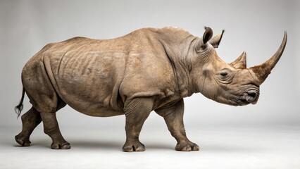Fototapeta premium Rhino on studio background 