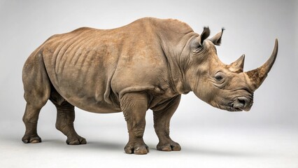 Fototapeta premium Rhino on studio background 
