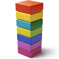 Colorful Stacked Blocks - A Playful Design