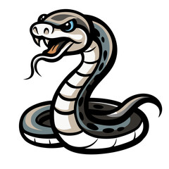 Fototapeta premium an illustration of a snake with its tongue out, showcasing a fierce expression