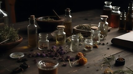 Aromatherapy ingredients with herbal extracts high resolution images