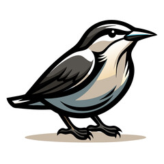 Obraz premium a digitally created illustration of a songbird. The bird is a stylized design, perfect for use in various creative projects