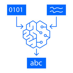 Large Language Models – AI-Powered Text Processing and Knowledge Generation icon with editable stroke.