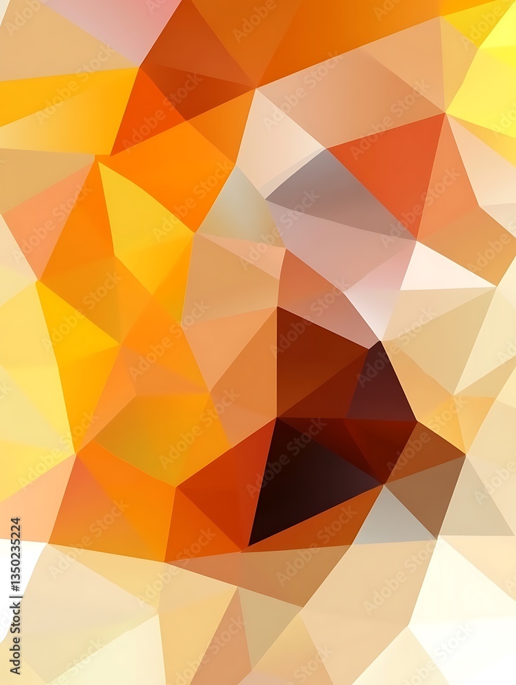 Poster abstract orange geometric triangular forms artistic background