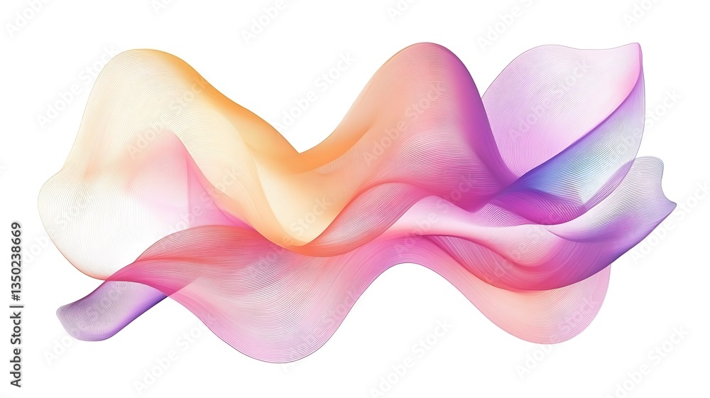 Poster abstract colorful flowing wave.