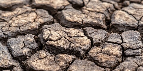 Fototapeta premium Cracked earth background showcasing the effects of drought conditions