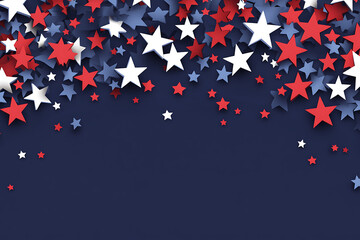 Patriotic Starburst on Navy