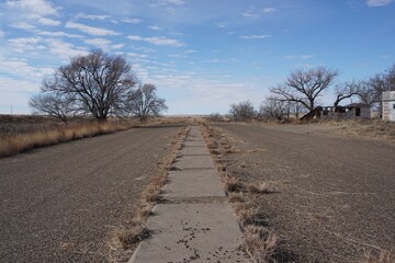 Old Route 66 Highway Leading to Nowhere