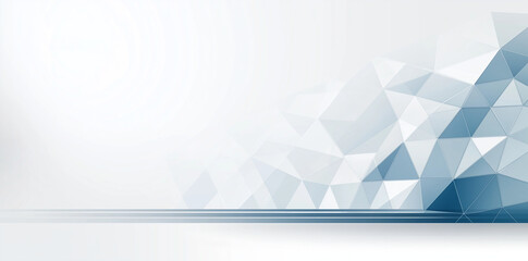 Abstract Geometric LowPoly Background, White, Blue, Triangles, Design, Modern, Elegant, Clean, Minim