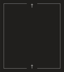 Sacred Remembrance Invitation, Elegant Divine Borders, Leaf Decorations, and Ample Room for Scripture, Name, Dates, and Tribute Image