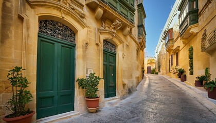 Obraz premium narrow street in the old town of jerusalem