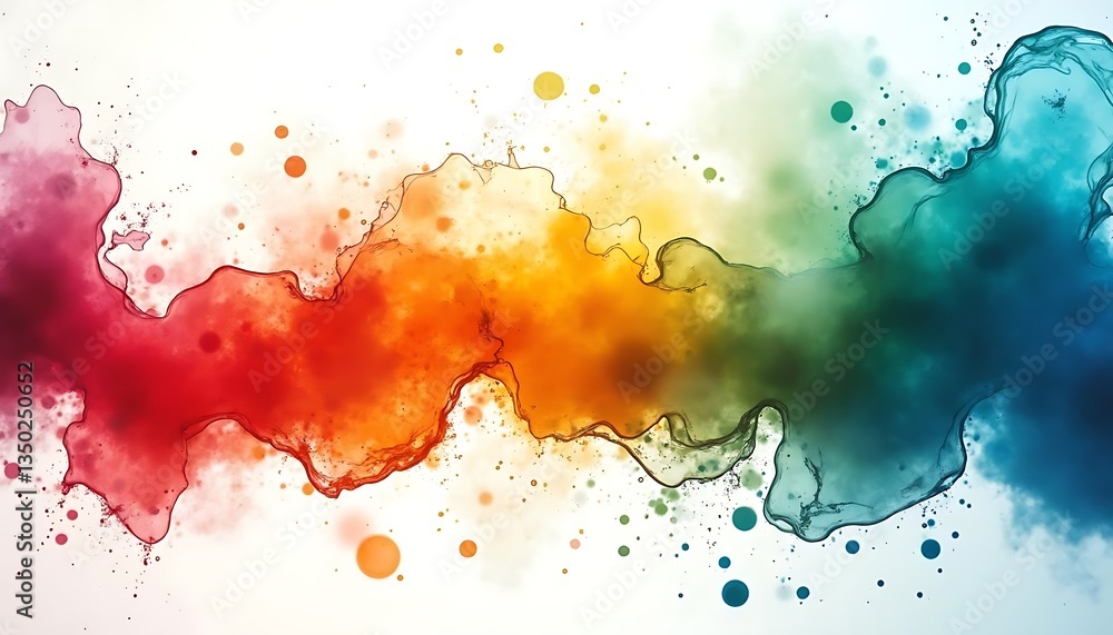 Poster liquid abstract colorful texture background ai generative