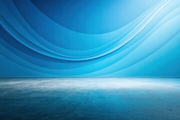 Gradient blue abstract background with a soft curve and smooth lighting.