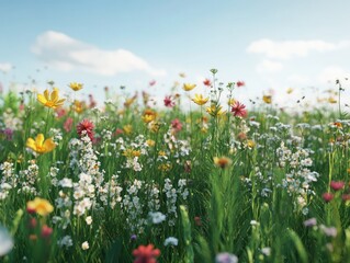 Sunny Wildflower Meadow for Summer Bloom. (1)