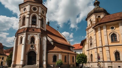 Fototapeta premium Historic churches and cathedrals in Prague