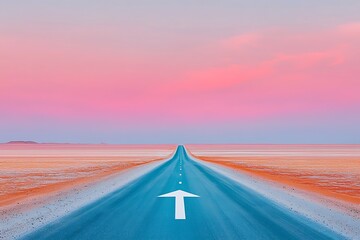 Desert Road to Success at Sunrise.