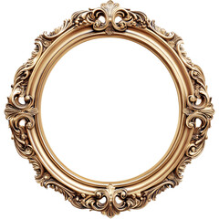 Ornate Gold Oval Frame Antique Design Elegant Decor