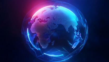 Obraz premium global internet security concept with binary code