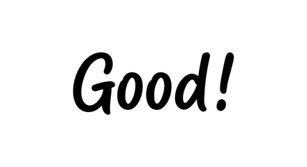 手書き文字「Good」ベクター