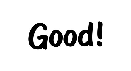 手書き文字「Good」ベクター